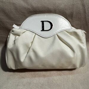 Christian Dior Parfums White Makeup Bag EUC